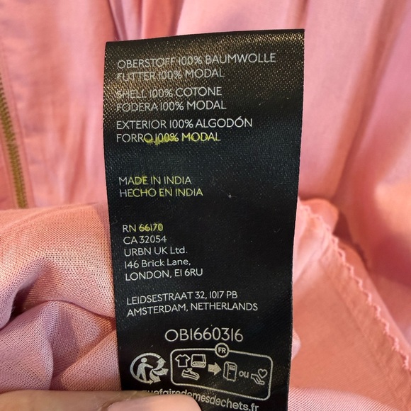 NWT Anthropologie The Tommie Zip Front Pink Midi Dress - Picture 8 of 8